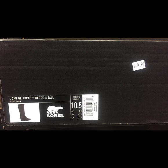 Sorel-  Black Joan of Arctic wedge II Tall - Picture 2 of 2